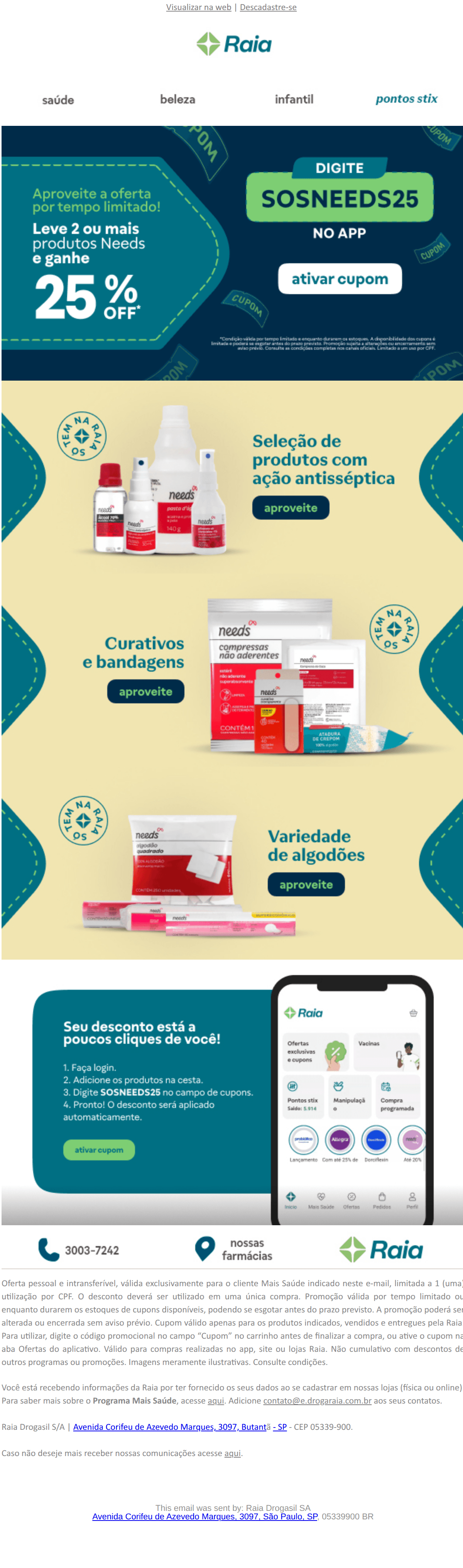 Raia: 🩹 Primeiros Socorros com 25% OFF*