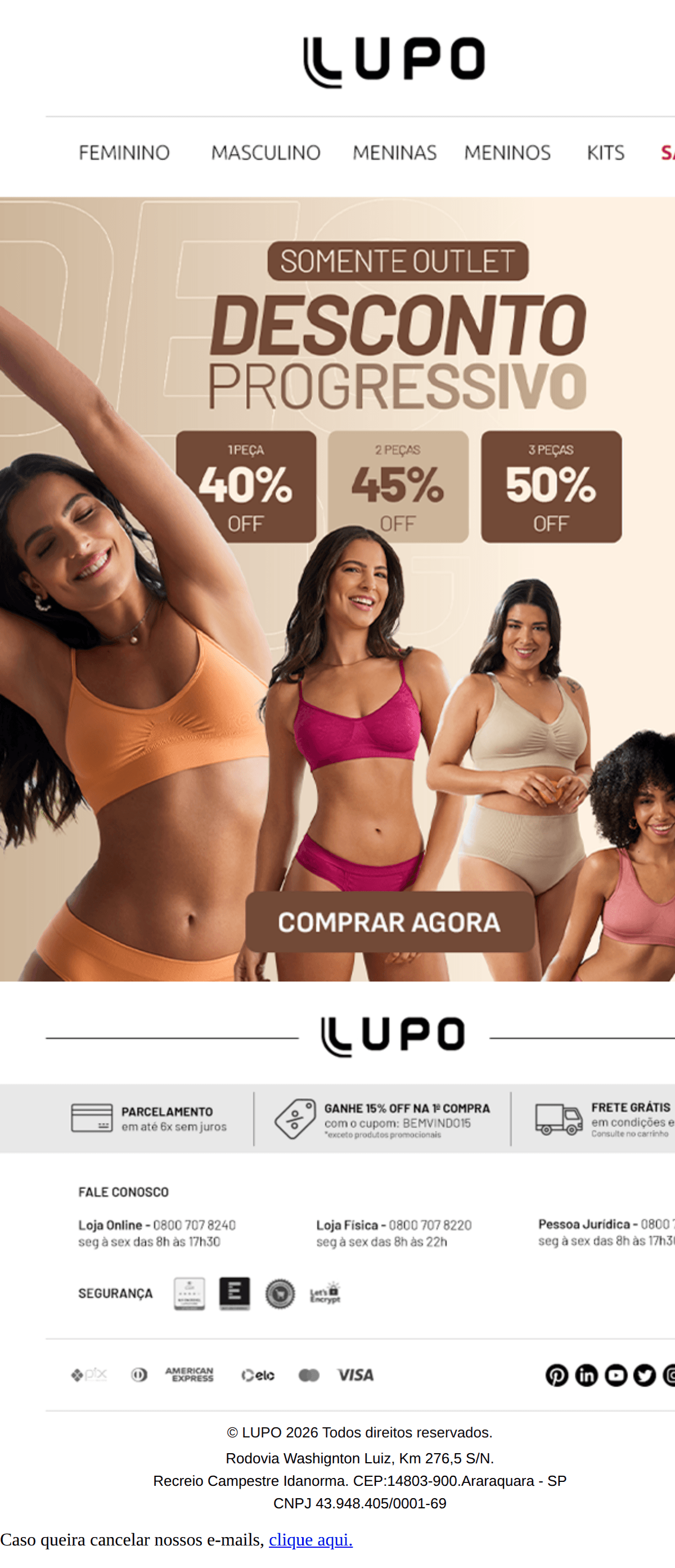 Lupo: Desconto progressivo ON 🔓