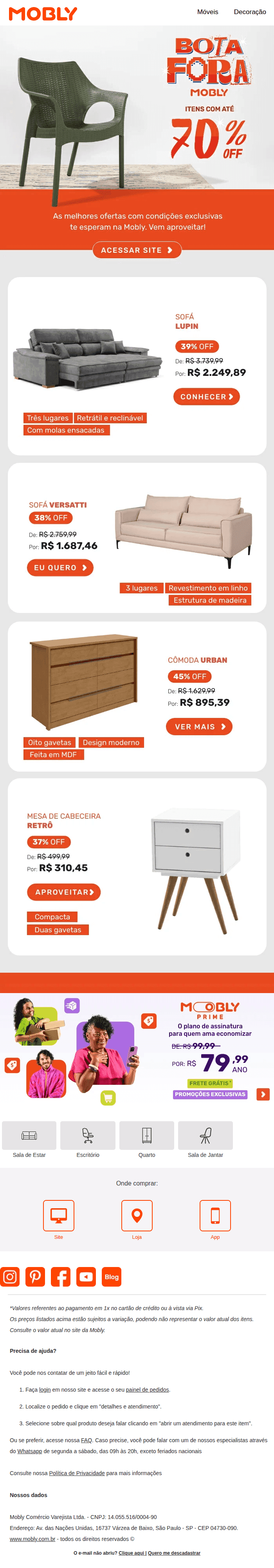 Mobly: Chuva de ofertas 🌧️