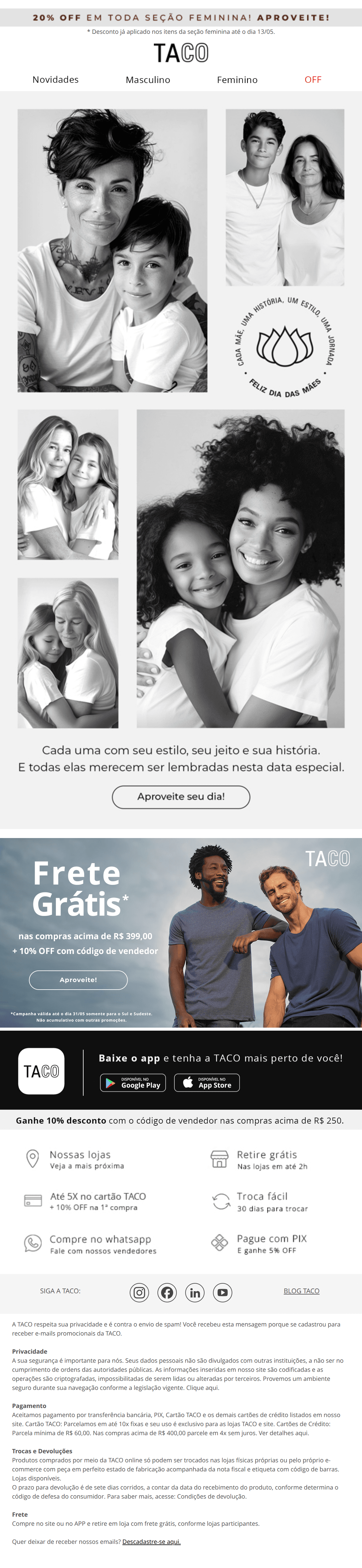 Taco: Feliz dia das mães! 💖