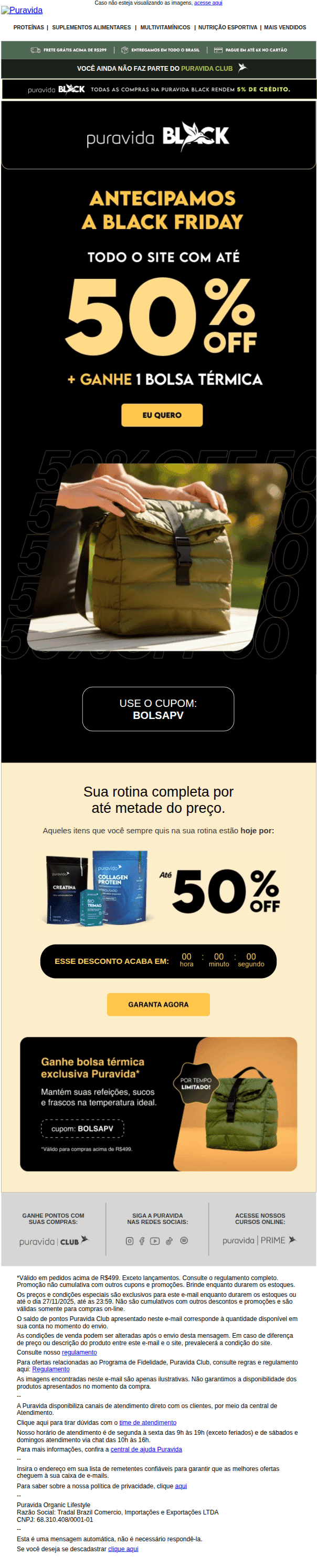 Puravida: ANTECIPAMOS A BLACK FRIDAY 🔓