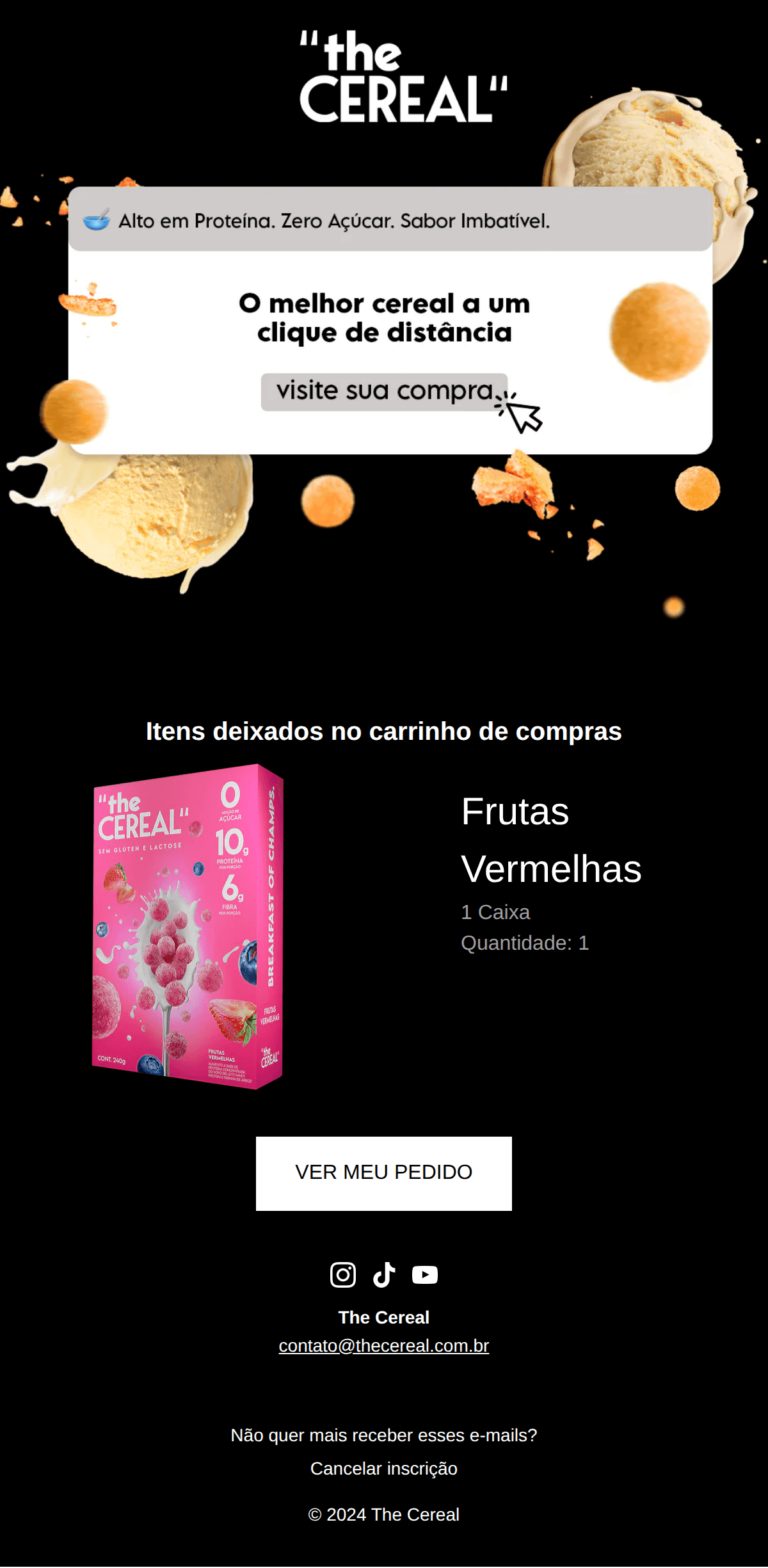 The Cereal: 🥣 Ei! Parece que você esqueceu o seu The Cereal.