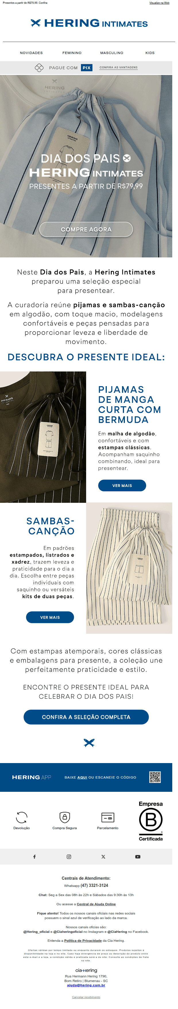 Hering: Dia dos Pais | Hering Intimates