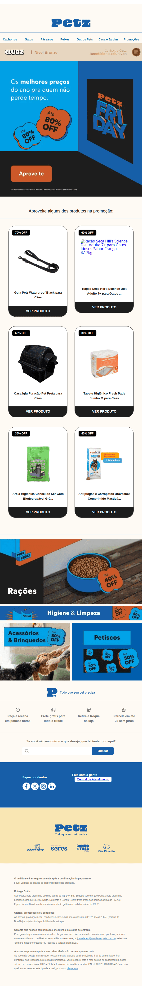 Petz: Nossa Black Friday tá rolando ⚡