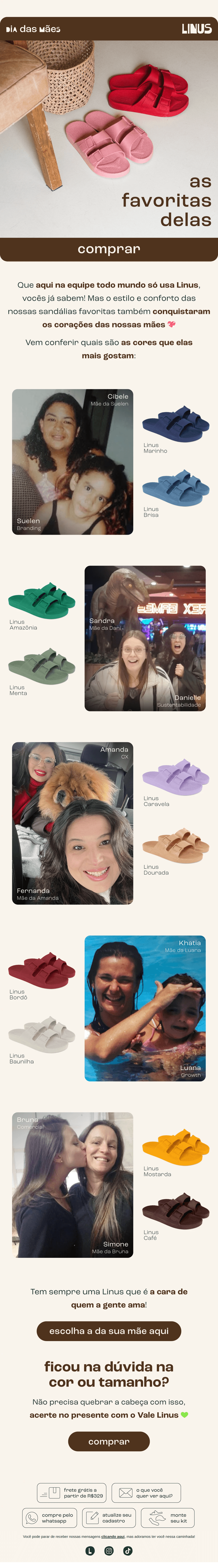 Linus: As Linus favoritas da equipe - e das nossas mães 💖