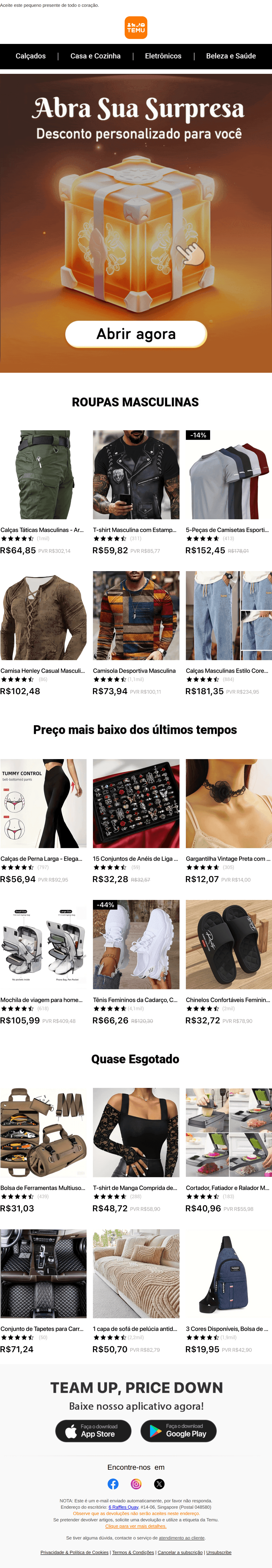 Temu: [name] ..., estamos gratos a você.