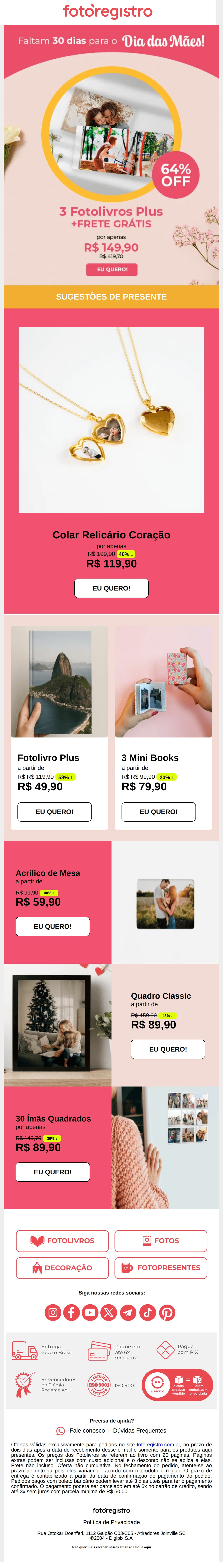 Fotoregistro: Poliana, O Dia das Mães está chegando… já garantiu o presente?