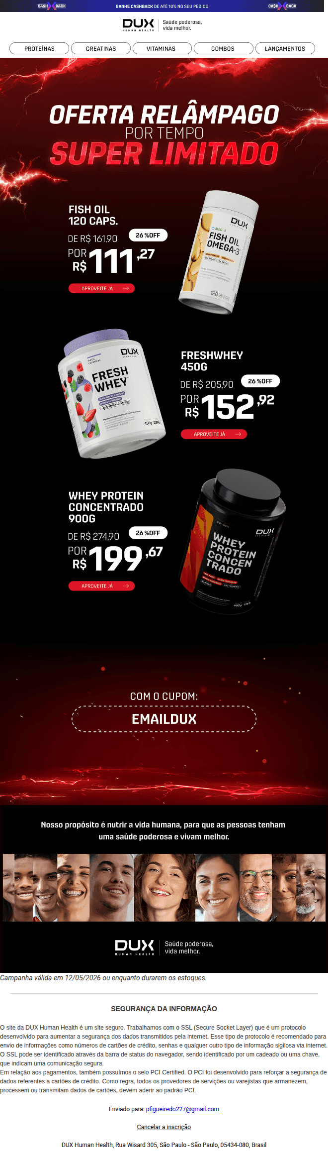 Dux: ⚡OFERTA RELÂMPAGO LIBERADA!