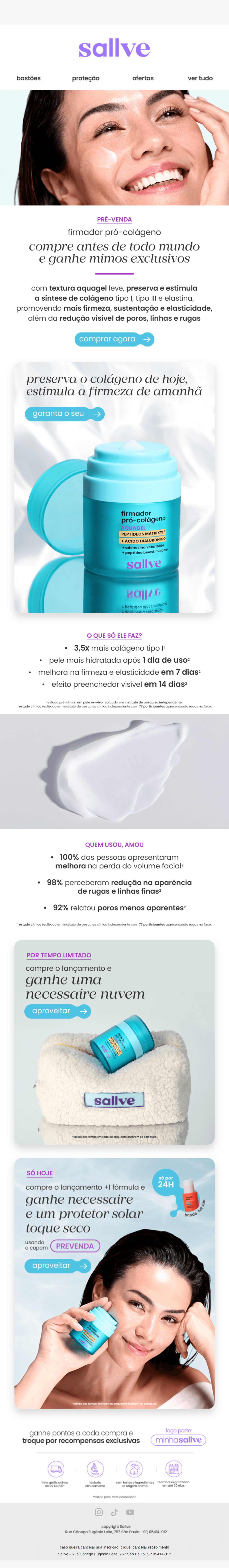 Sallve: PRÉ-VENDA Firmador Pró-Colágeno 🩵