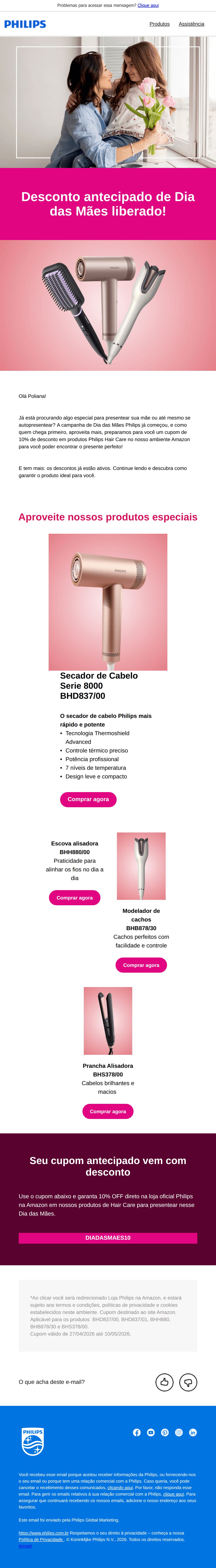 Philips: Desconto de Dia das Mães liberado! 🎁