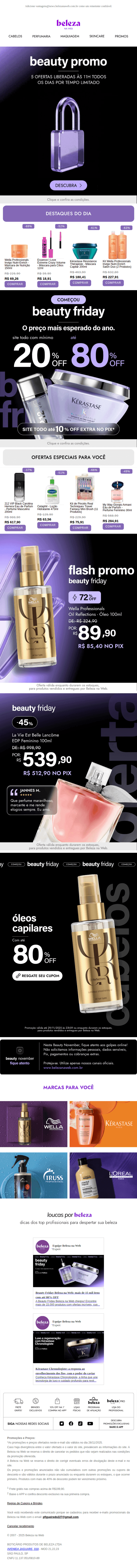 Beleza na web: Novas ofertas de Beauty Friday desbloqueadas!