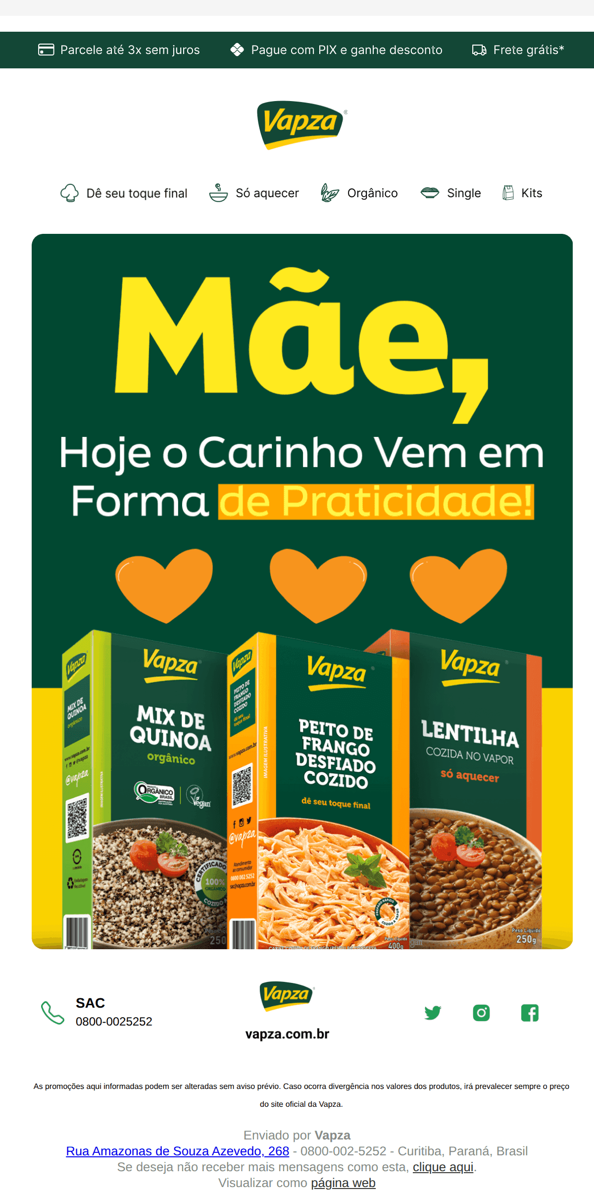 Vapza: 🥰 Vapza: Carinho em forma de praticidade