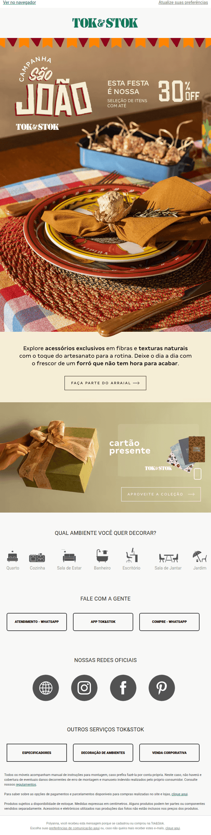Tok&stok: Tem cheiro de coisa boa no ar 🌽