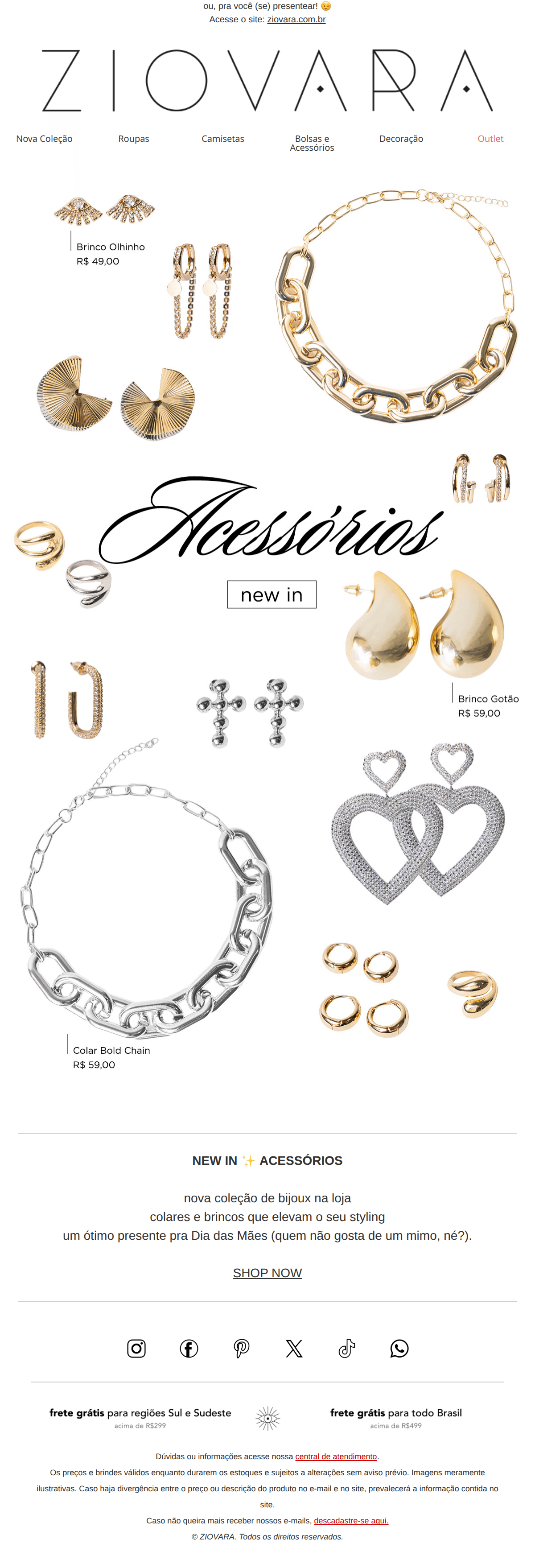 Ziovara: 🌟✨💫 acabou de chegar: Acessórios pra você brilhar