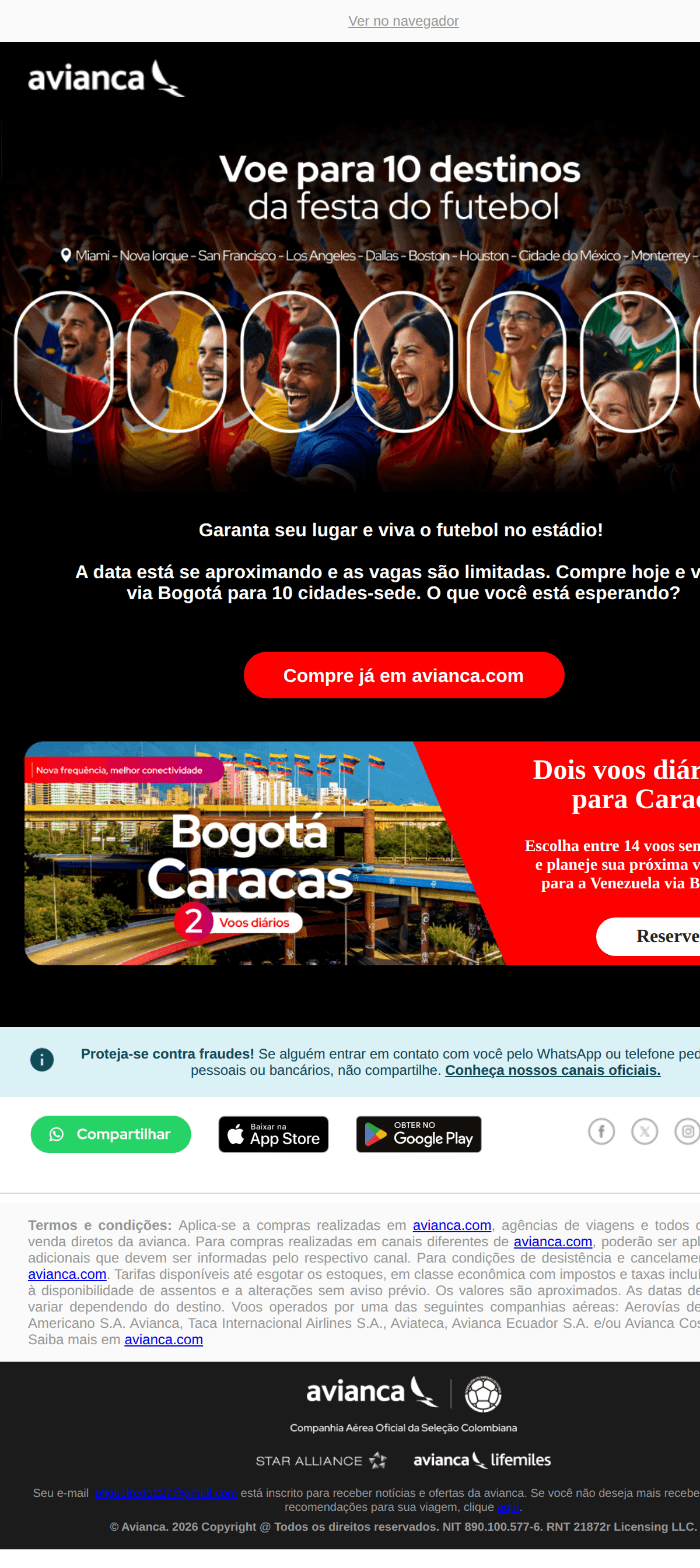 Avianca: Voe para a festa do futebol ⚽✈️