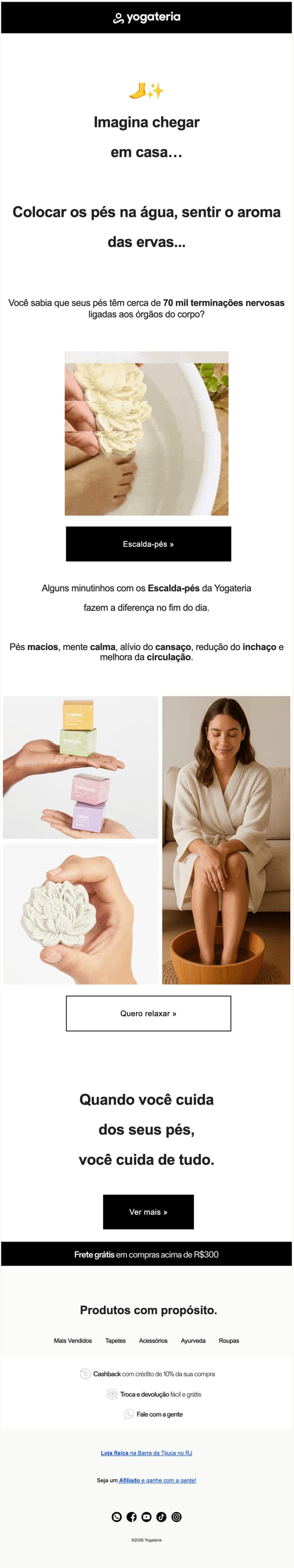 Yogateria: 🦶Você precisa de 10 minutos (e seus pés também)