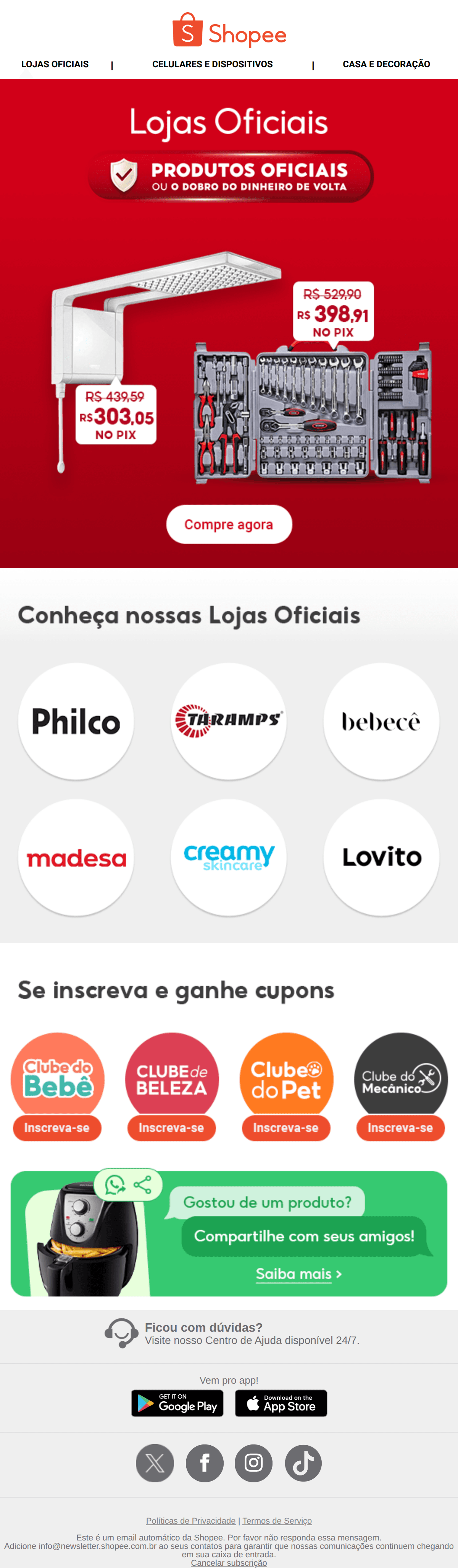 Shopee: Confira as Lojas Oficiais na Shopee🔥