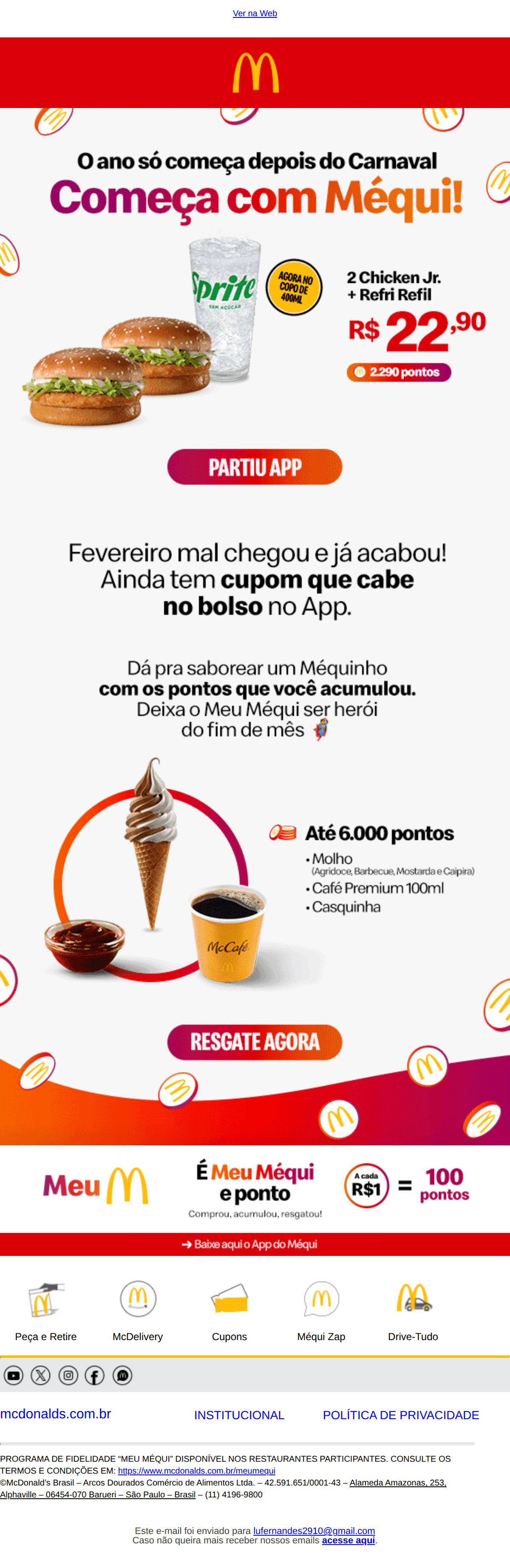 Mcdonalds: Luiza, tem cupom que cabe no bolso!