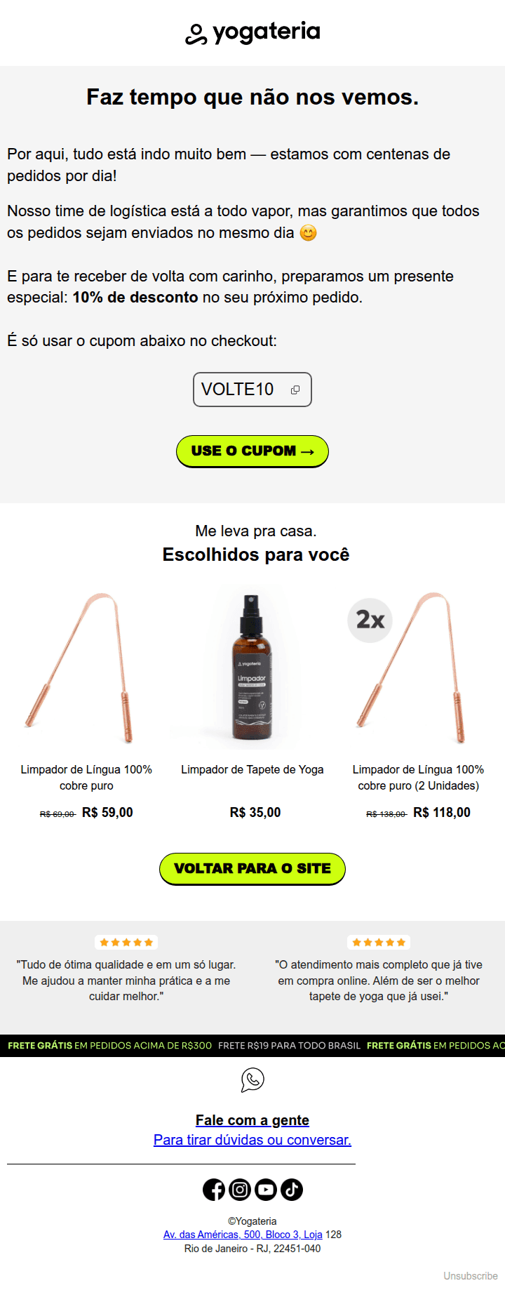 Yogateria: 🎁 Seu presente de boas-vindas: 10% de desconto