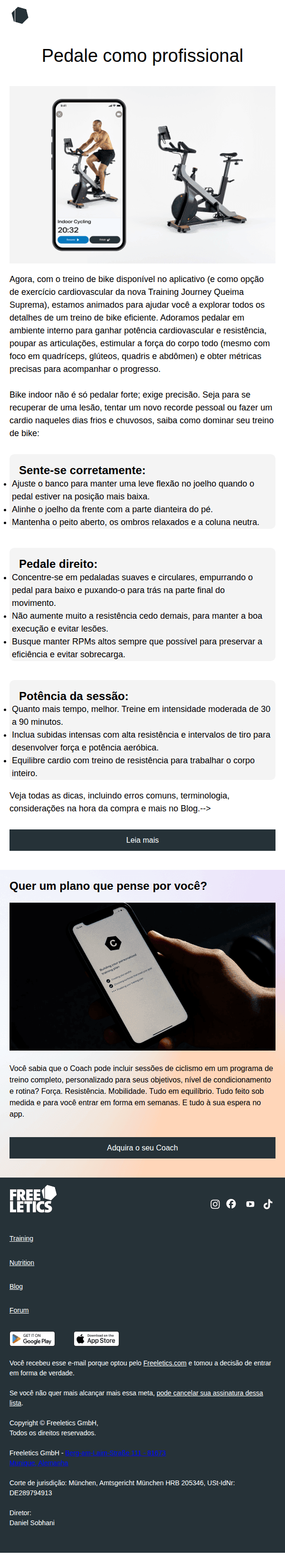 Freeletics: Bike indoor para iniciantes 🚲