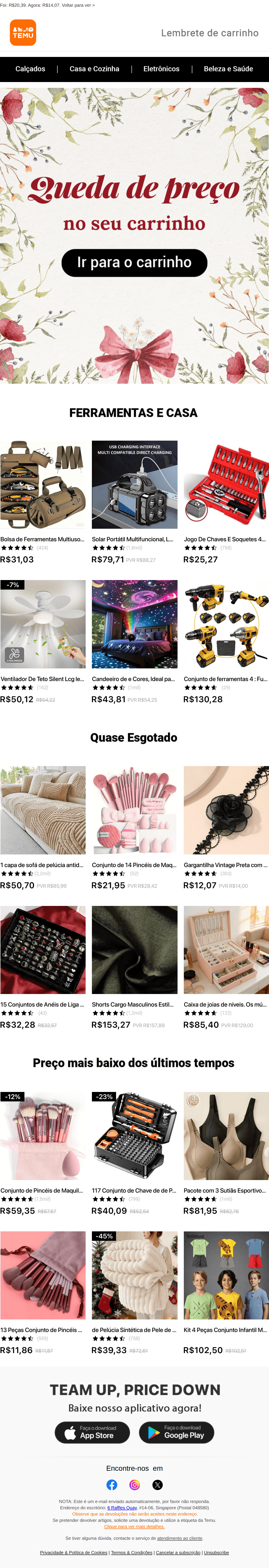 Temu: Seu item de carrinho: Conjunto de 13 p...