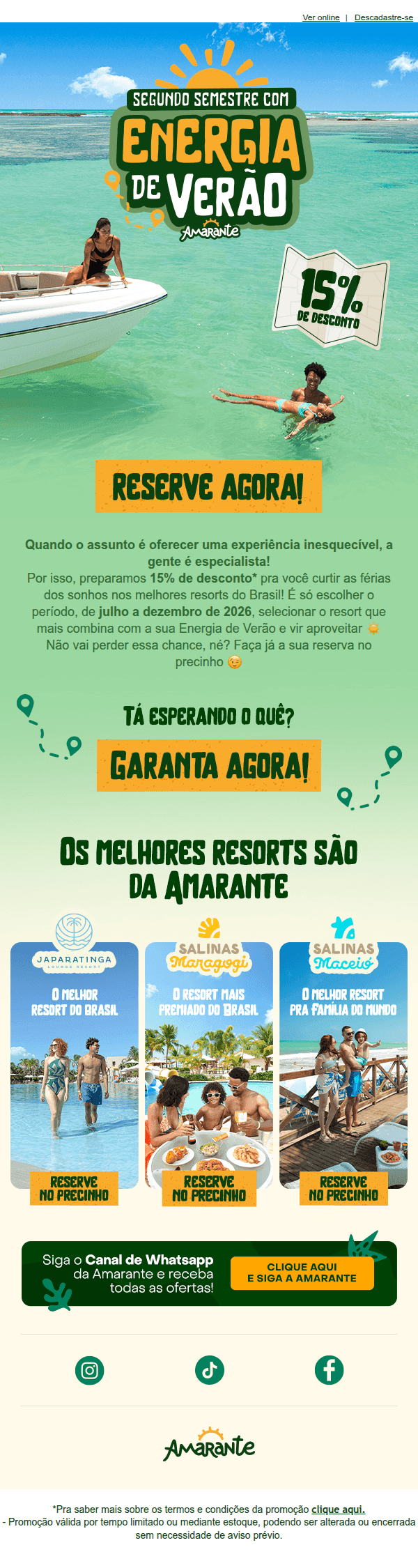Amarante hoteis: 🚨 ATENÇÃO: Desconto pro ano inteiro 🚨