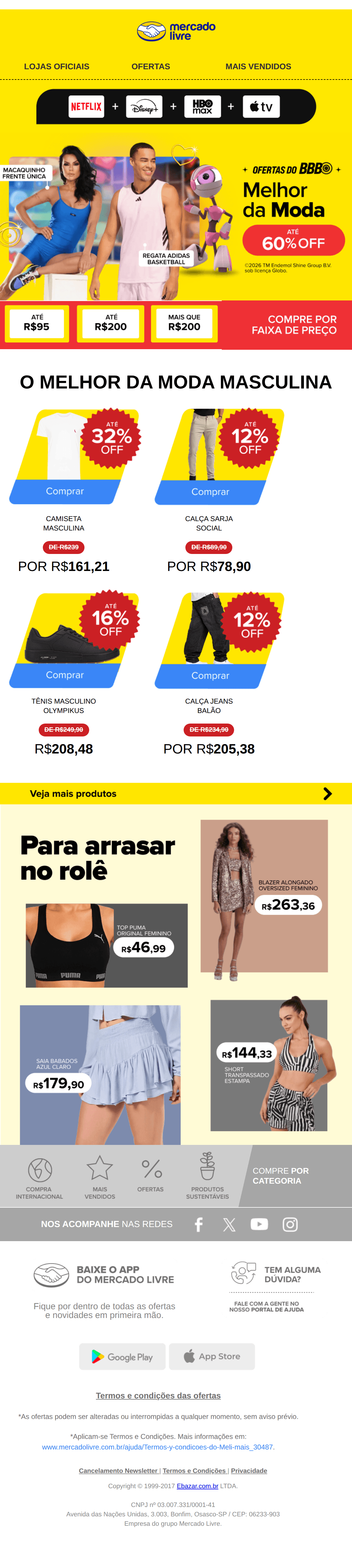 Mercado Livre: Os looks do BBB direto na sua casa 🤩