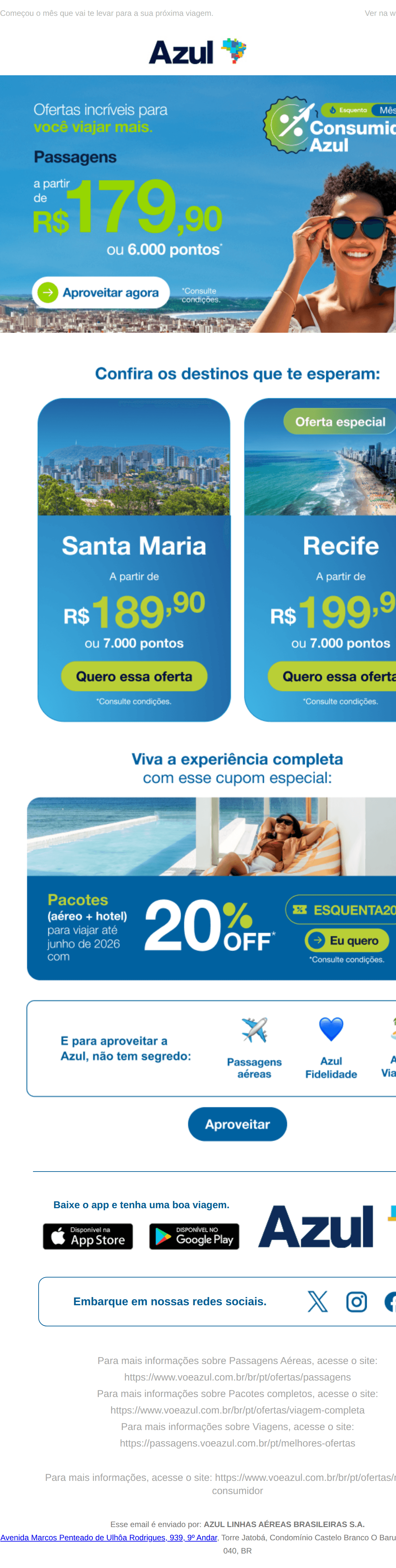 Azul: Vem pro Mês do Consumidor Azul 💙