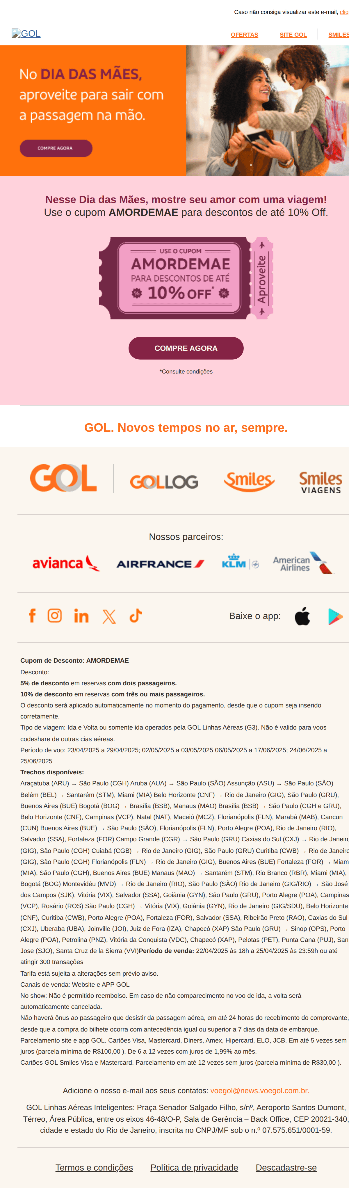 Gol: Uma viagem dura para sempre 🛫