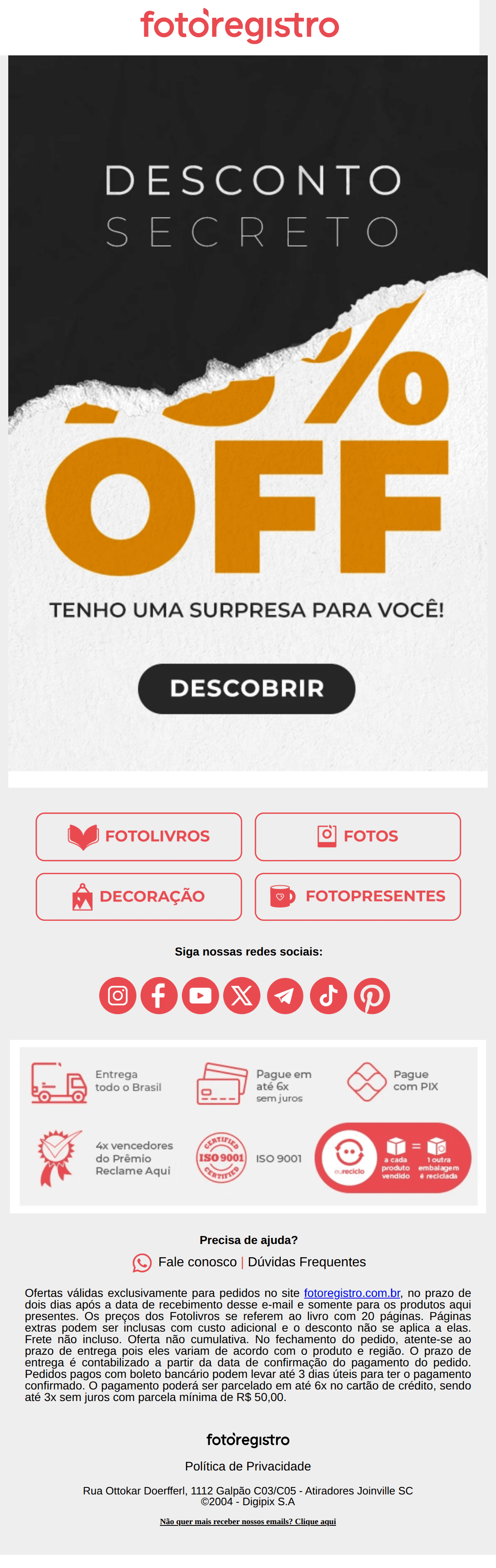 Fotoregistro: Oferta secreta: L-I-B-E-R-A-D-A 🔒