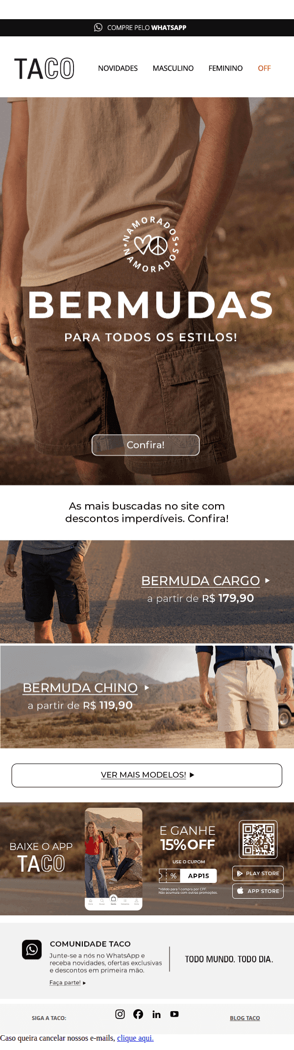 Taco: As bermudas mais vendidas do site 🤩