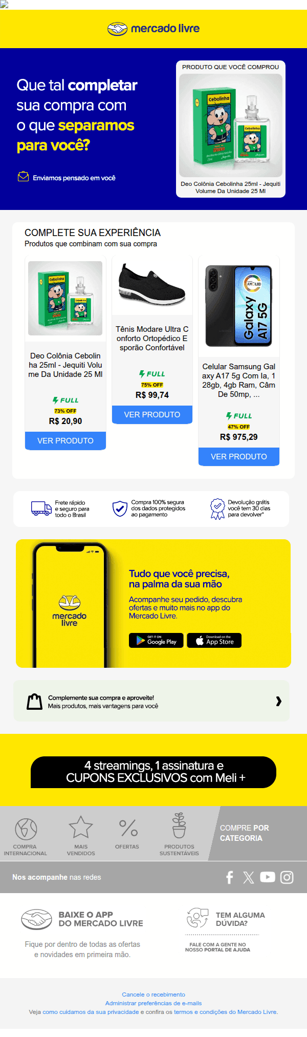 Mercado livre: @name, sua compra pode ficar ainda melhor