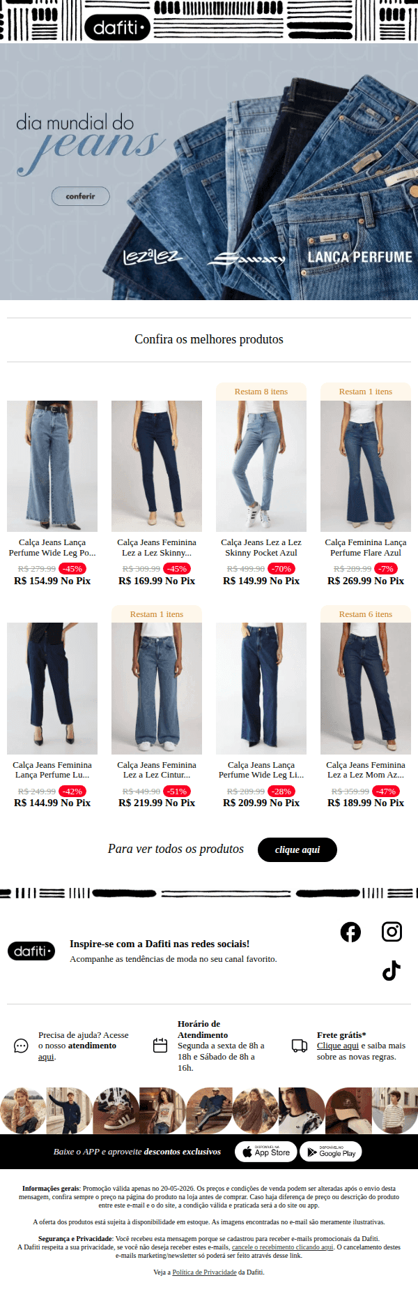 Dafiti: Daisy, hoje é o dia Mundial do Jeans 🩵👖