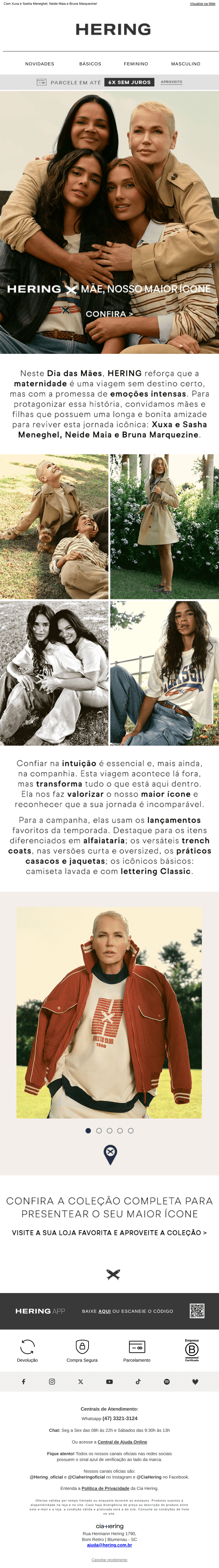 Hering: Dia das Mães HERING na sua loja favorita