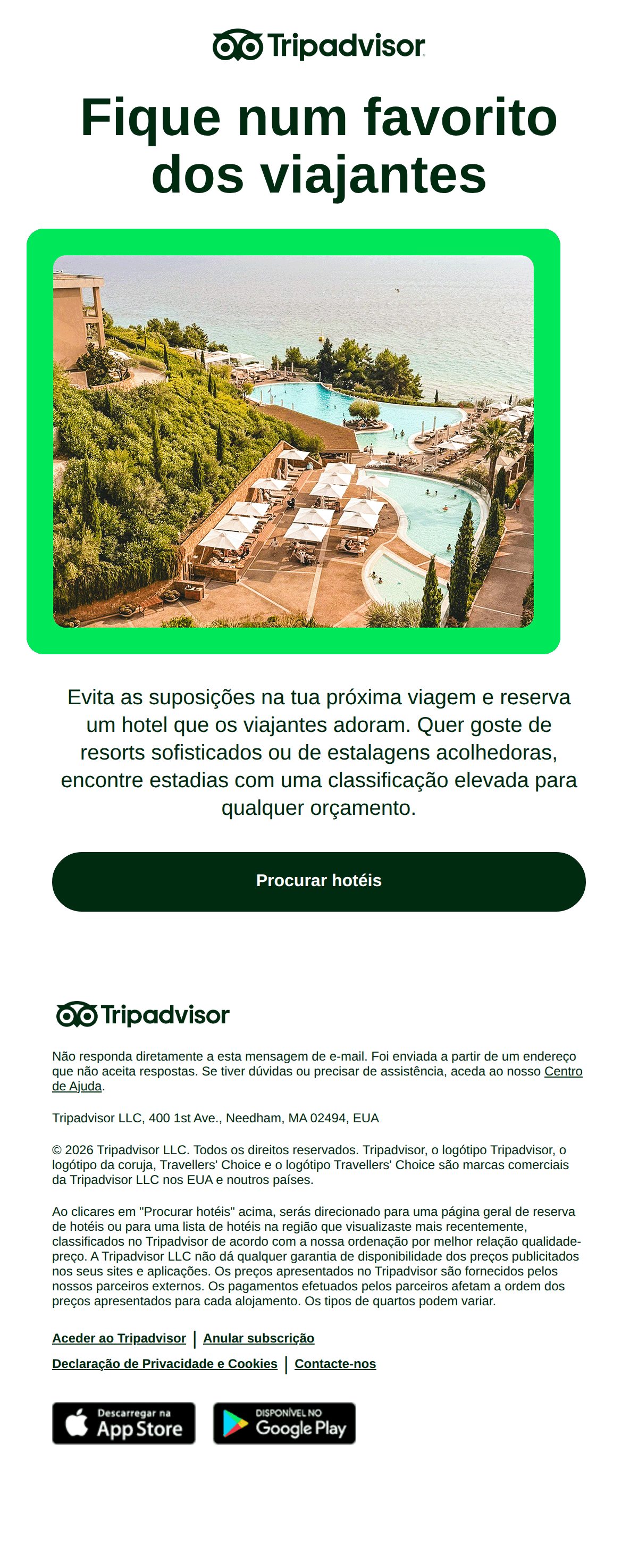 Tripadvisor: Hotéis com classificação elevada para todos os orçamentos