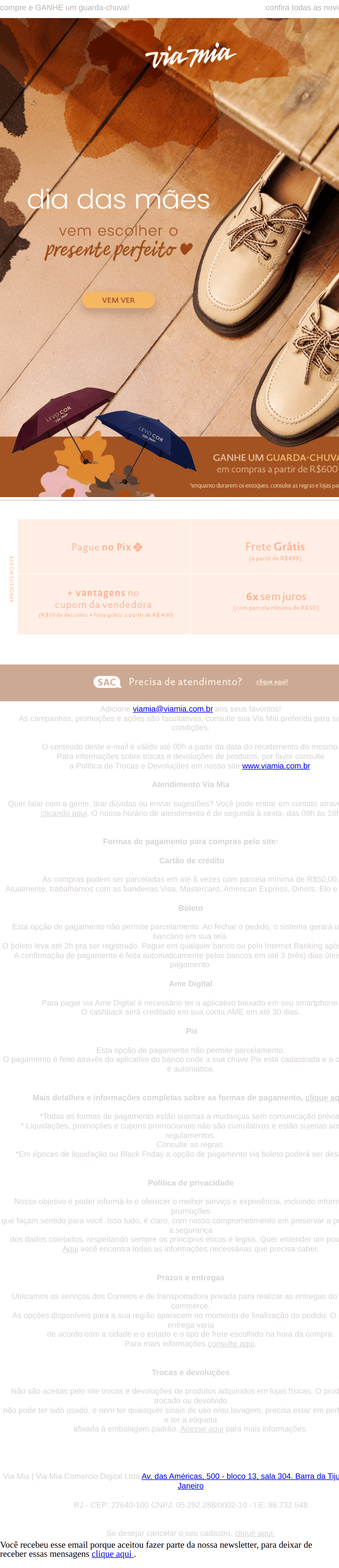 Via mia: dia das mães já chegou por aqui 💕