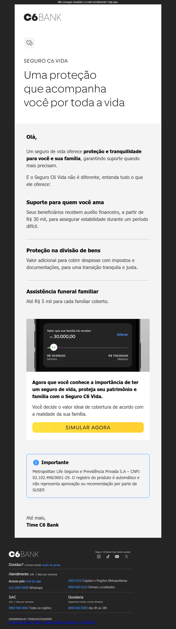 C6 bank: Entenda a importância de um seguro de vida