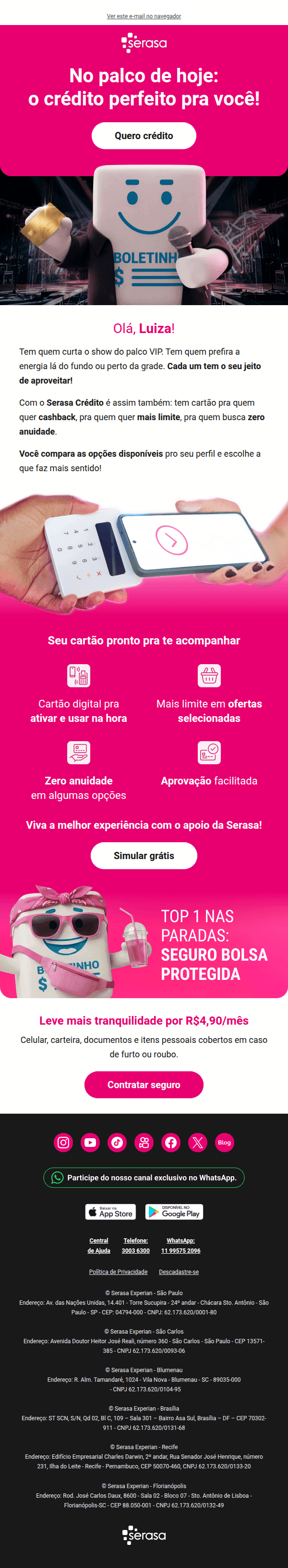 Serasa: O festival dos festivais vem aí… 😎