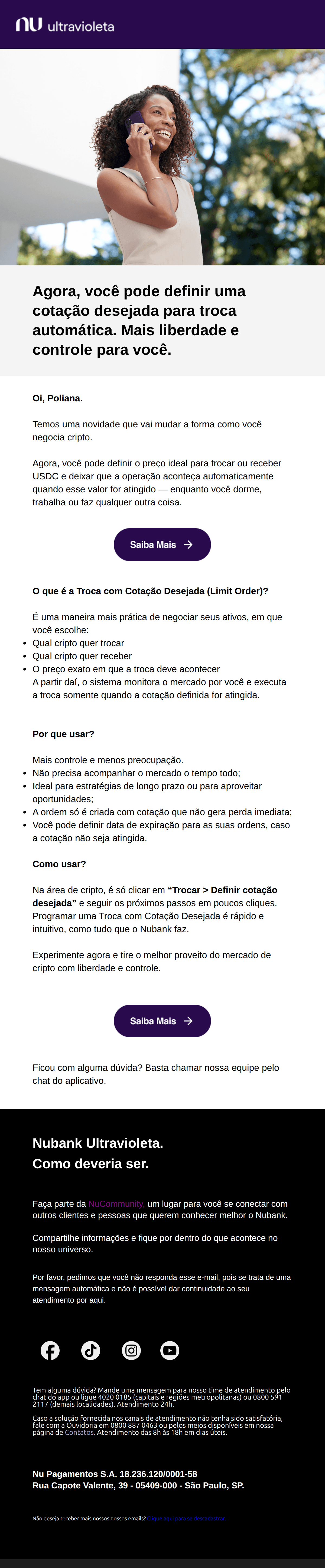 Nubank: Um novo jeito de trocar cripto