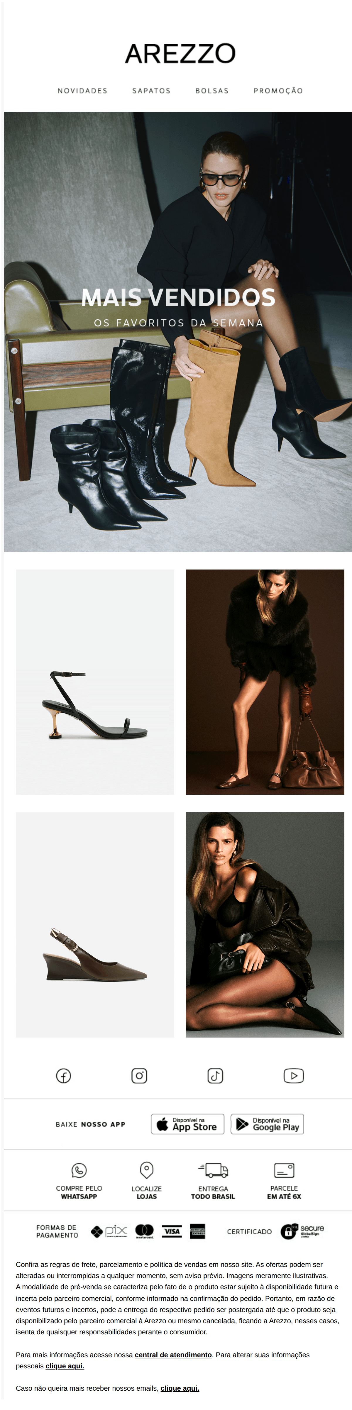 Arezzo: Os mais vendidos para você apostar! 🏆