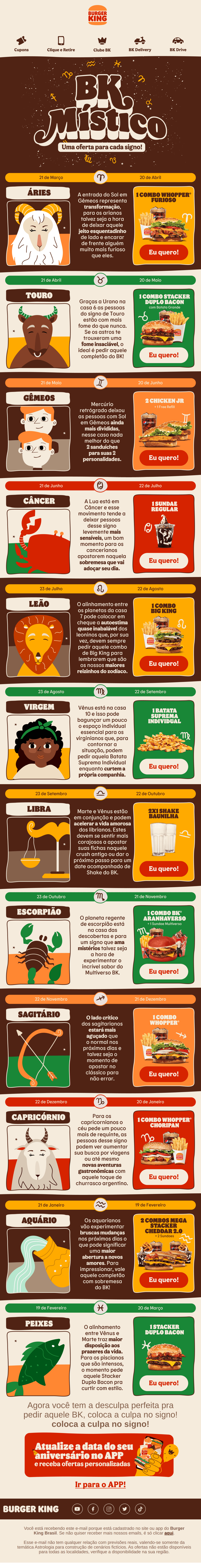 Burguer King: 🔮Previsões do BK pra você!