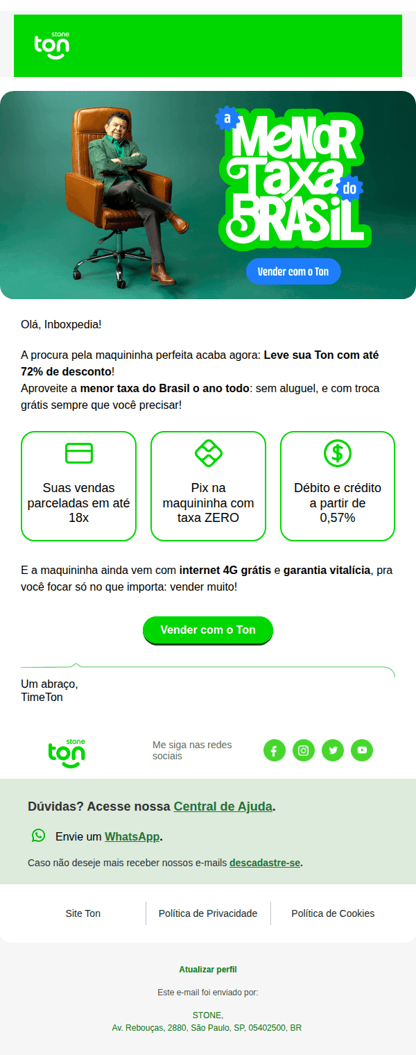 Stone: MAQUININHA COM 72% OFF! 🤑