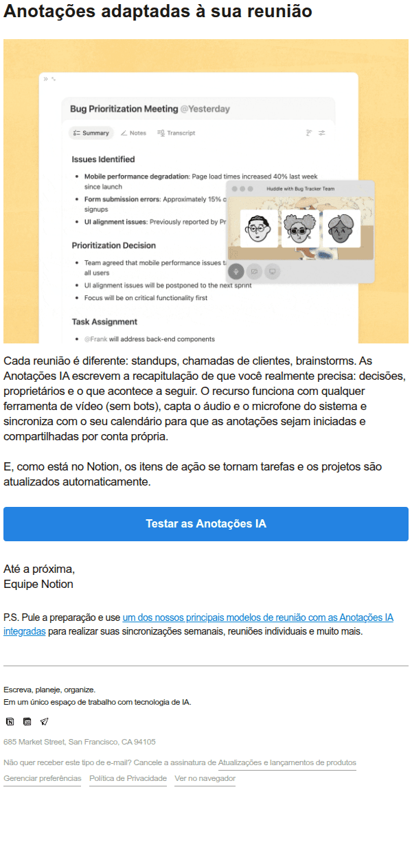 Notion: Pare de dividir sua atenção em reuniões