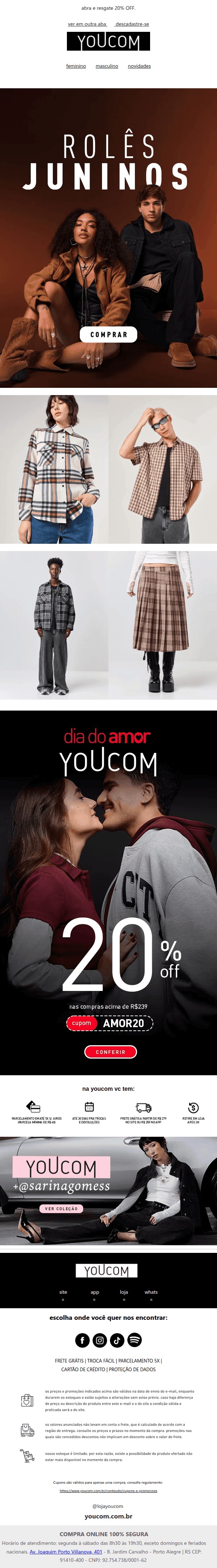Youcom: pescamos looks juninos 🎣