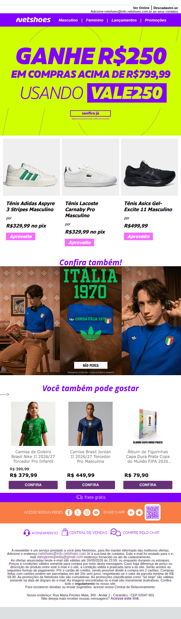 Netshoes: @ netshoes mencionou você 👀💸