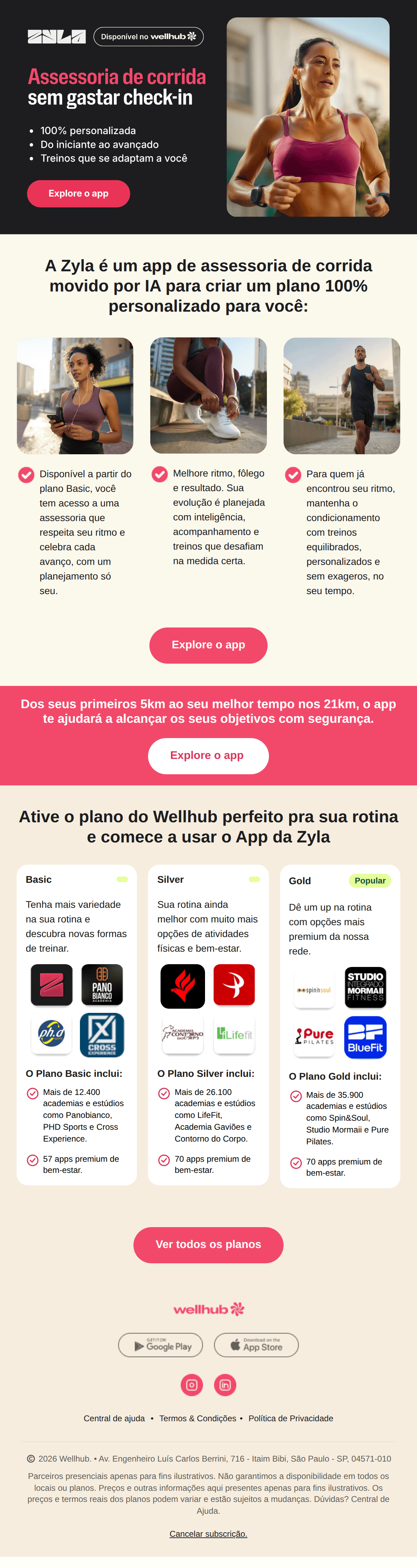 Wellhub: Assessoria de corrida 100% personalizada pra você? Conheça a Zyla