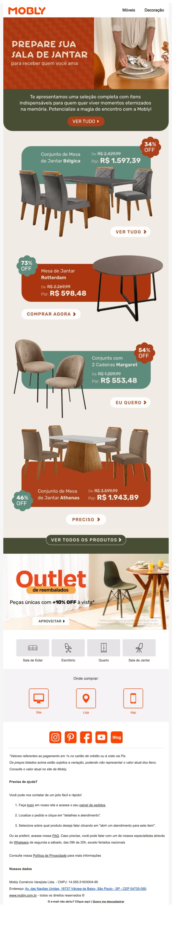 Mobly: Uma sala de jantar completa 🍽️