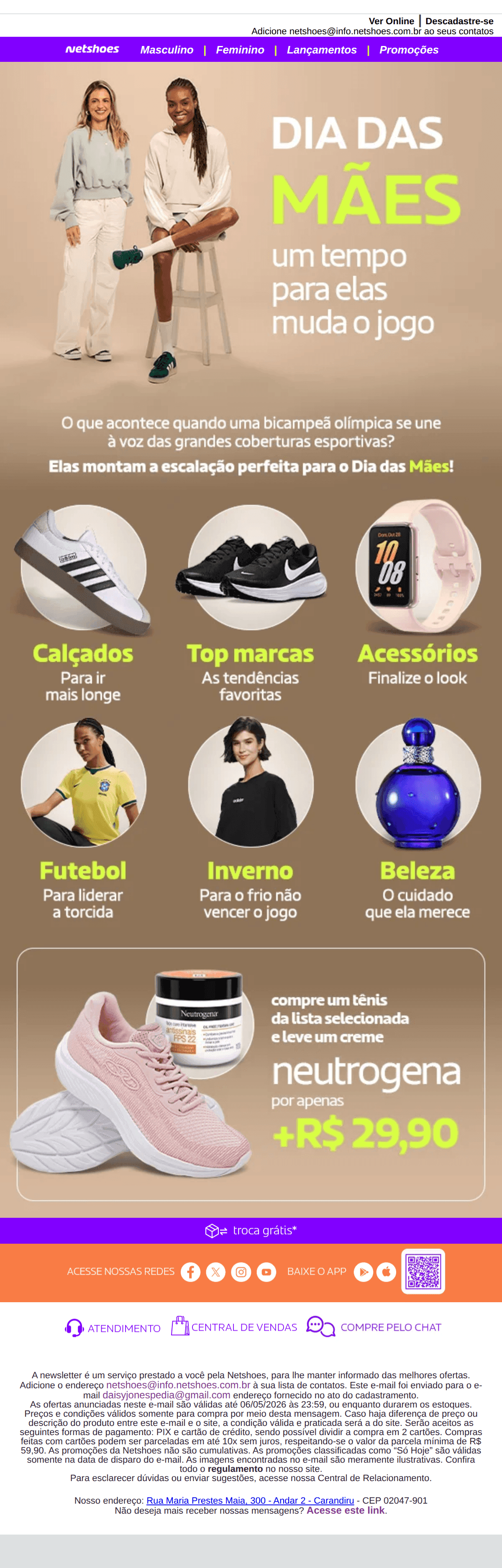 Netshoes: Presenteie com esporte 💜