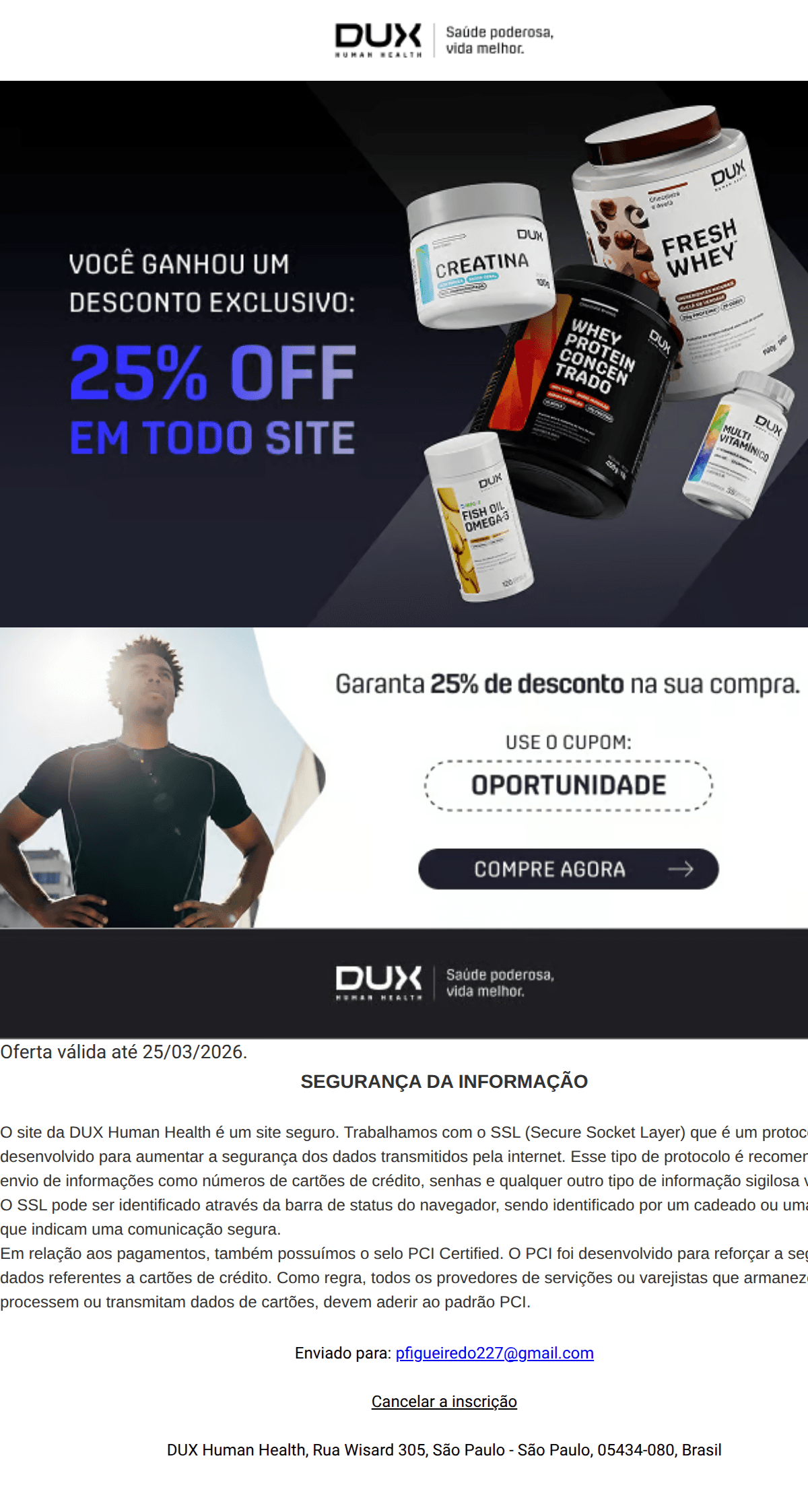 Dux: ⏰ ÚLTIMO DIA: 25%OFF em todo site!