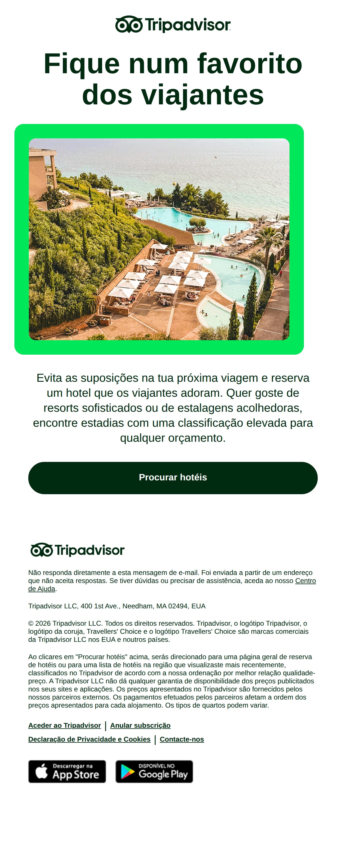 Tripadvisor: Hotéis com classificação elevada para todos os orçamentos